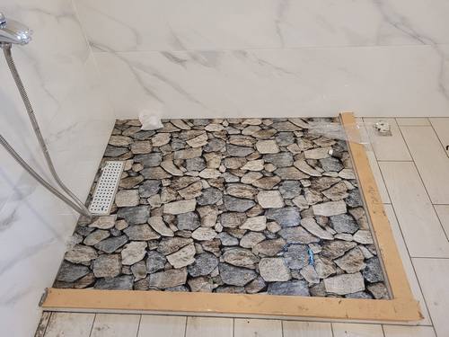 溪口資材室砌磚工程、泥作工程、地磚施工