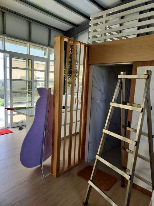 溪口資材室砌磚工程、泥作工程、地磚施工