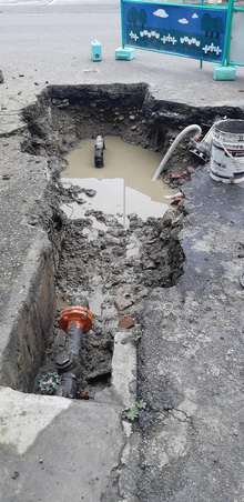 油研究所放樣、切割打除、瀝青工程,泥作工程 磁磚工程