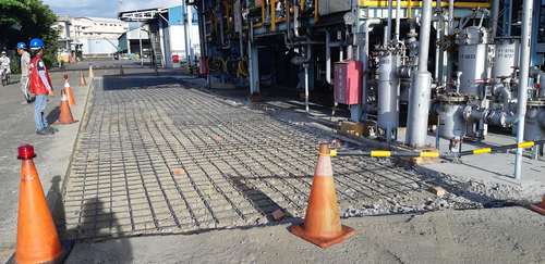 中油研究所2路面切割、機具打除、石塊清運，泥作工程 磁磚工程